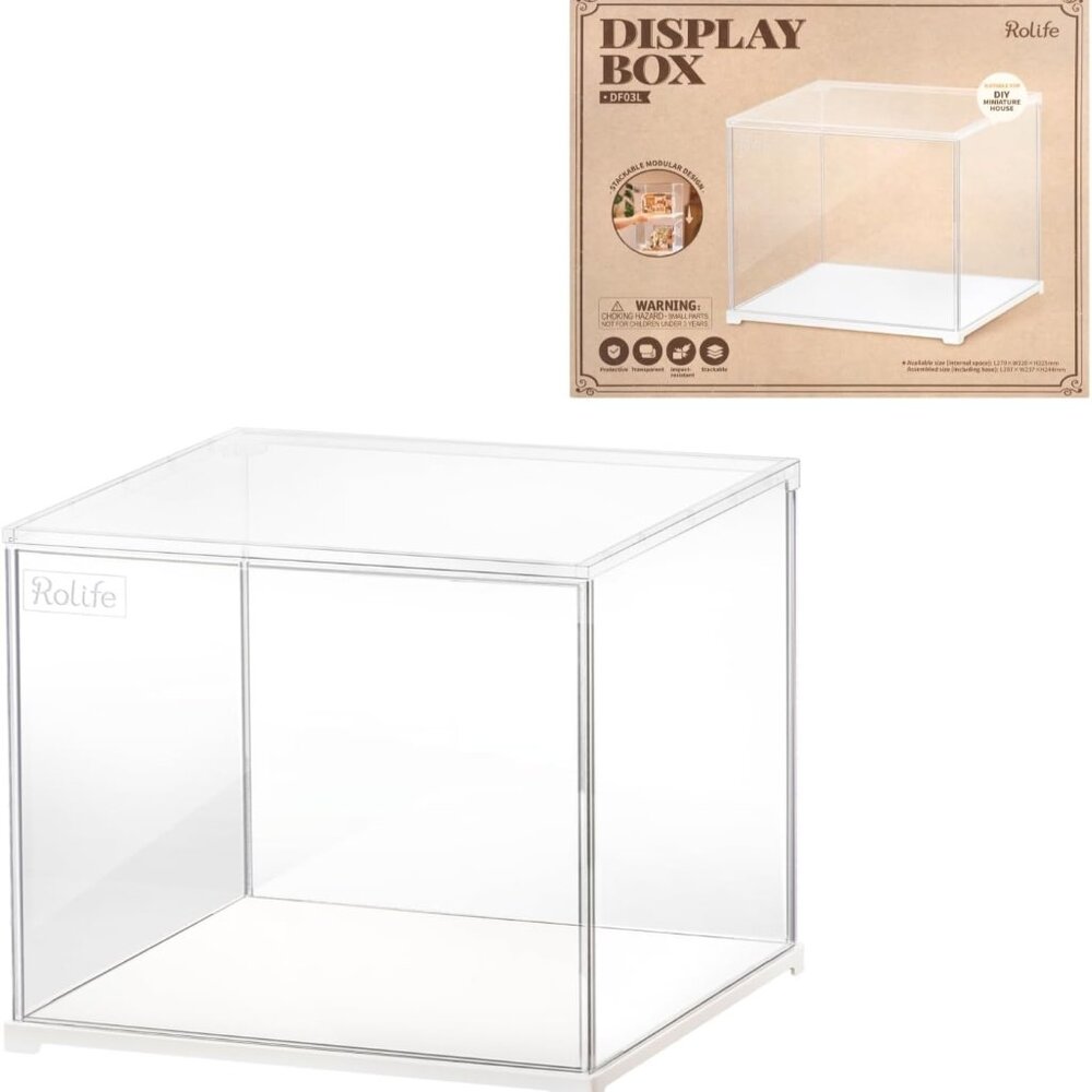 Rolife Dust Cover-Display Case for Collectibles/Shoes Storage, Storage Bins Door